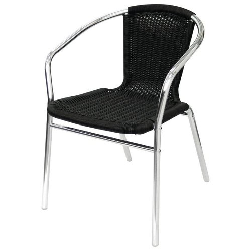  Bolero Terrace Chair Black with Armrest | 4 Pieces 