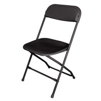 Party Folding Chairs Black | 10 pieces