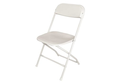  HorecaTraders Chaises pliantes de fête blanches | 10 pièces 