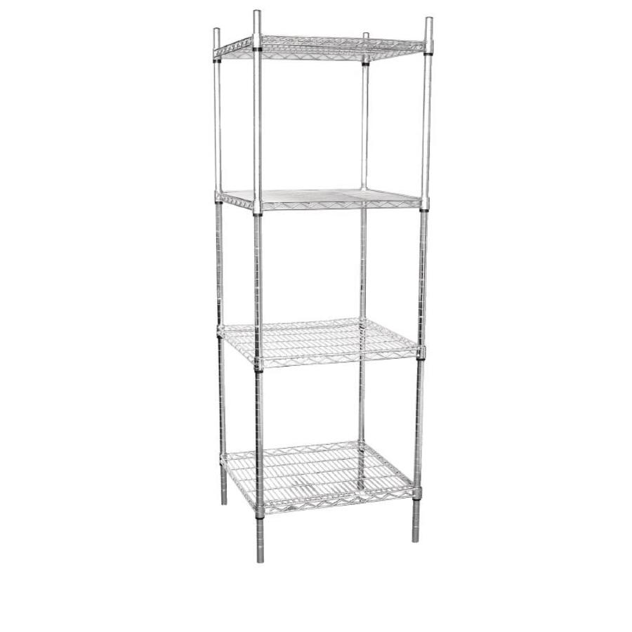 Storage rack with 4 shelves 183x61x61cm