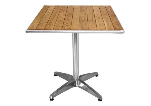  Bolero Catering Terrace Table with wooden top 70x70 cm 