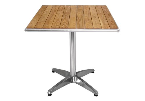  Bolero Table de terrasse Horeca avec plateau en bois 70x70 cm 