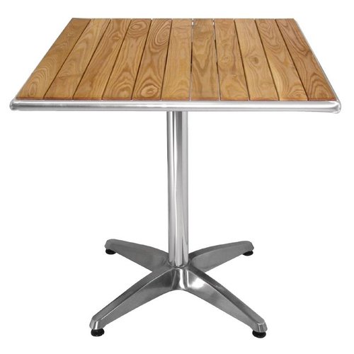  Bolero Catering Terrace Table with wooden top 70x70 cm 