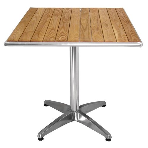  Bolero Table de terrasse Horeca avec plateau en bois 70x70 cm 