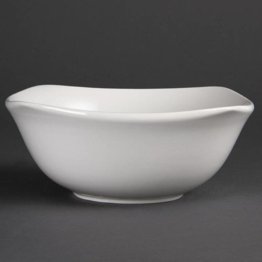 Bol de service en porcelaine blanche 22 cm | 12 pièces