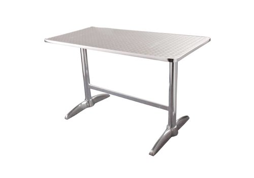  Bolero Table de restauration avec plateau en acier inoxydable 120 x 60 cm 
