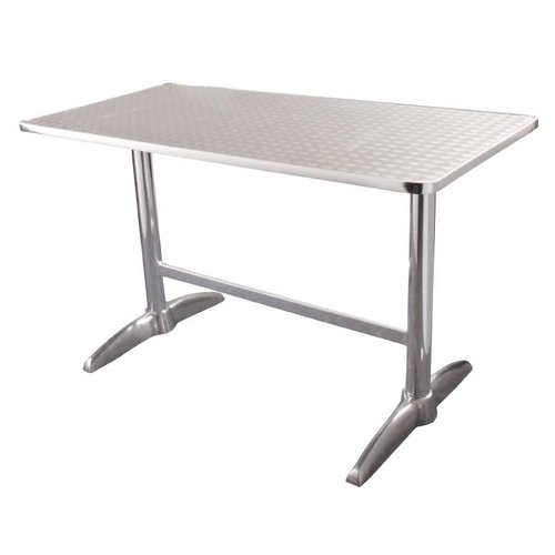  Bolero Table de restauration avec plateau en acier inoxydable 120 x 60 cm 