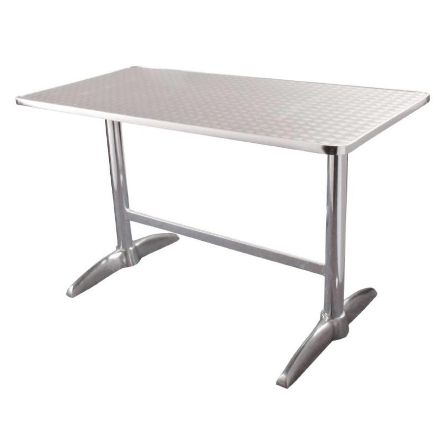 Cateringtisch mit Edelstahlplatte 120 x 60 cm