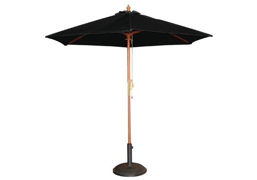  HorecaTraders Parasol Zwart Rond 3 meter Ø 