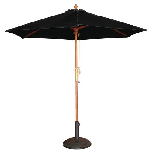 HorecaTraders Parasol Noir Rond 3 mètres Ø   HorecaTraders Parasol Noir Rond 3 mètres Ø
