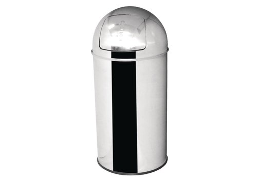  HorecaTraders Poubelle en acier inoxydable | Fermeture automatique | 40 L 