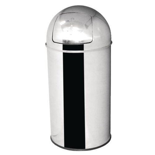  HorecaTraders Stainless Steel Waste Bin | Self-closing | 40 L 