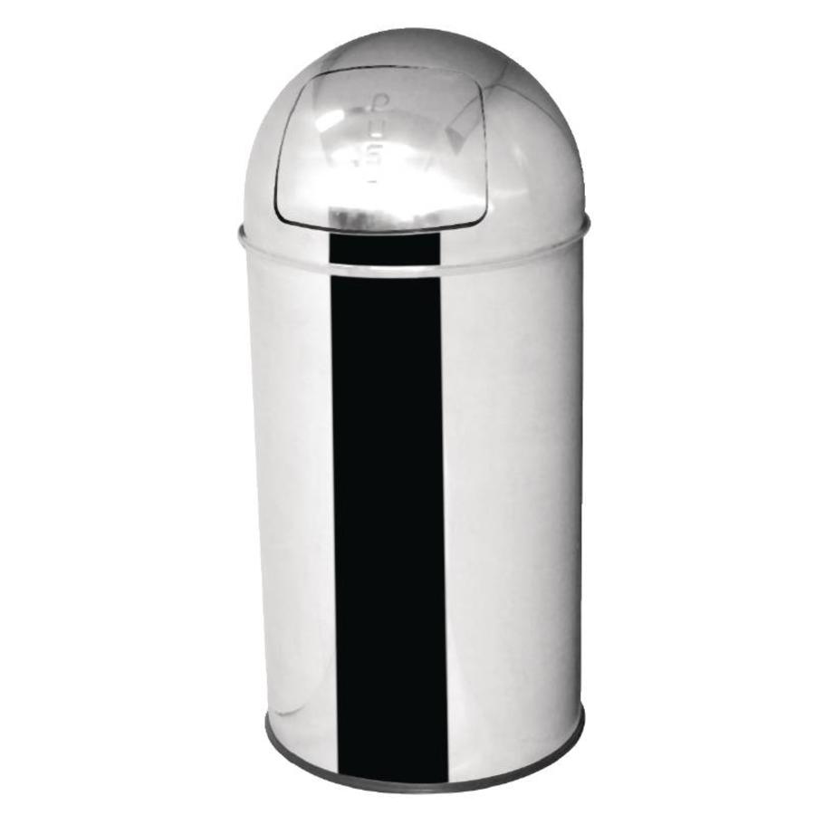 Abfalleimer aus Edelstahl | Selbstschließend | 40 Liter