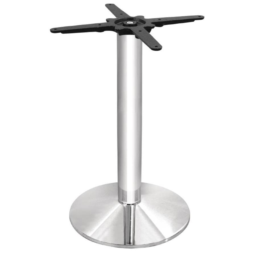 Base de table chromée - hauteur 43 cm