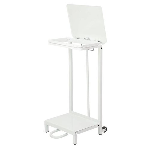  HorecaTraders Müllsackhalter | Weiß | Edelstahl 