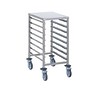 HorecaTraders Shelf trolley 8 x GN 1/1 | 53 x 32.5 cm