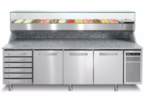  Afinox Pizzawerkbank | RVS | 256x80x(h)104 cm 