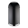 Bolero Black Steel Waste Bin with Open Lid