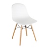 Bolero Plastic chairs with wooden legs White | (2 pieces)
