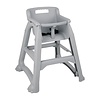 Bolero Gray Plastic Stackable High Chair