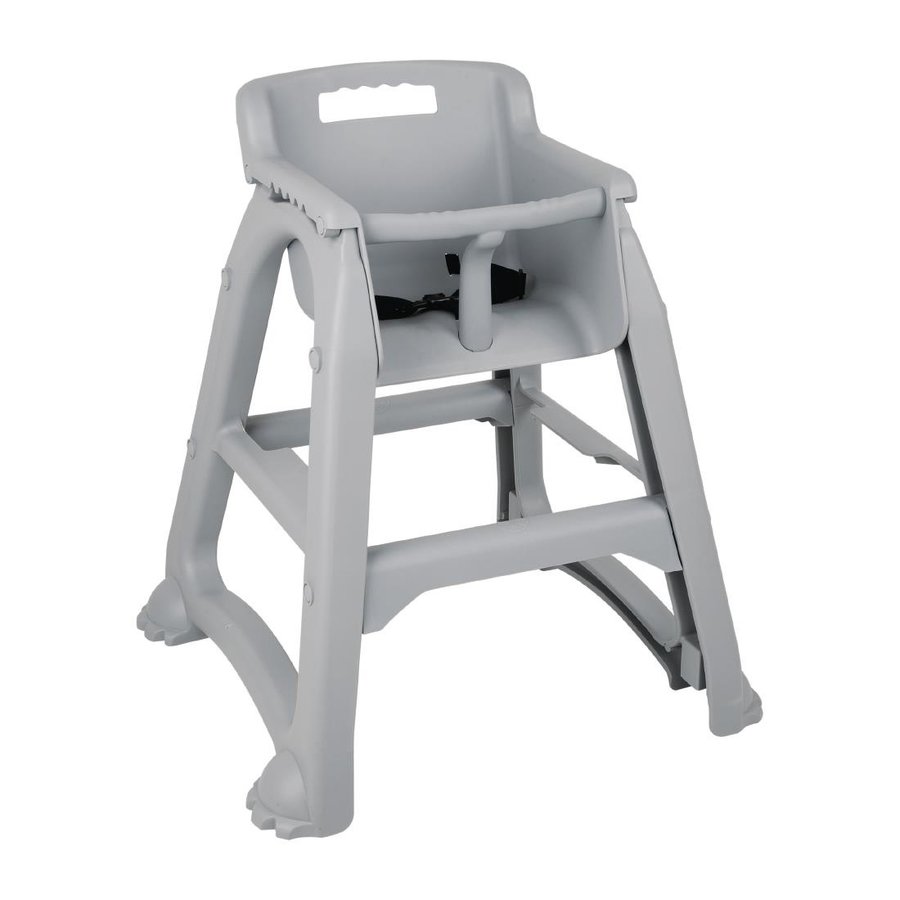 Gray Plastic Stackable High Chair