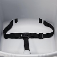 Chaise haute empilable en plastique gris