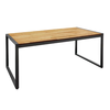 Bolero Rectangular Steel and Acacia Wood Industrial Table