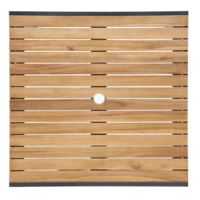 Table carrée en acier et bois d'acacia 80 x 80 cm