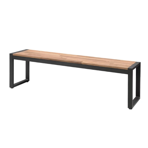 Bolero Steel and Acacia Wood Industrial Benches (Set of 2) | 160cm 