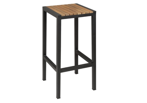  Bolero Steel and Acacia Wood Bar Stools 