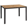 Bolero Rectangular Steel and Acacia Wood Table 120 x 80 cm