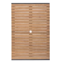 Rechteckiger Tisch aus Stahl und Akazienholz 120 x 80 cm