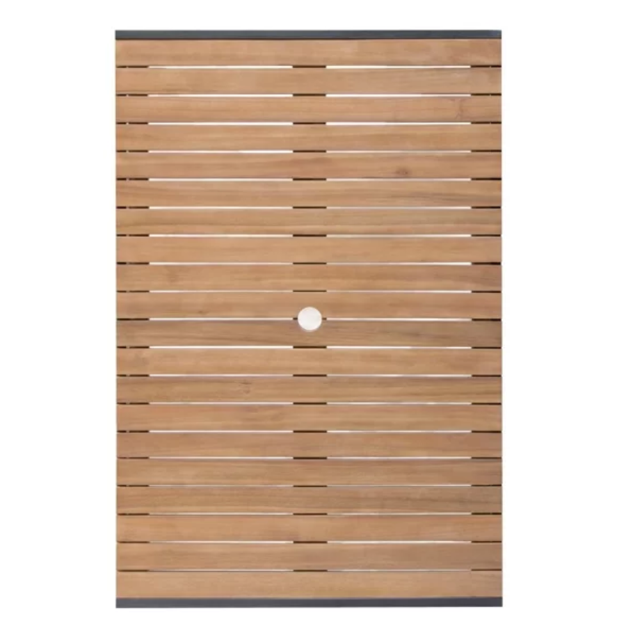 Rectangular steel and acacia wood Table 120 x 80 cm
