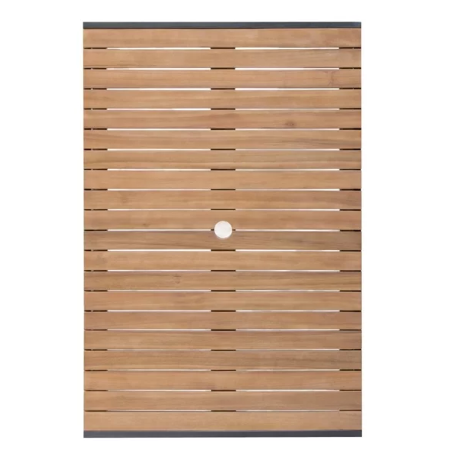 Table rectangulaire en acier et bois d'acacia 120 x 80 cm