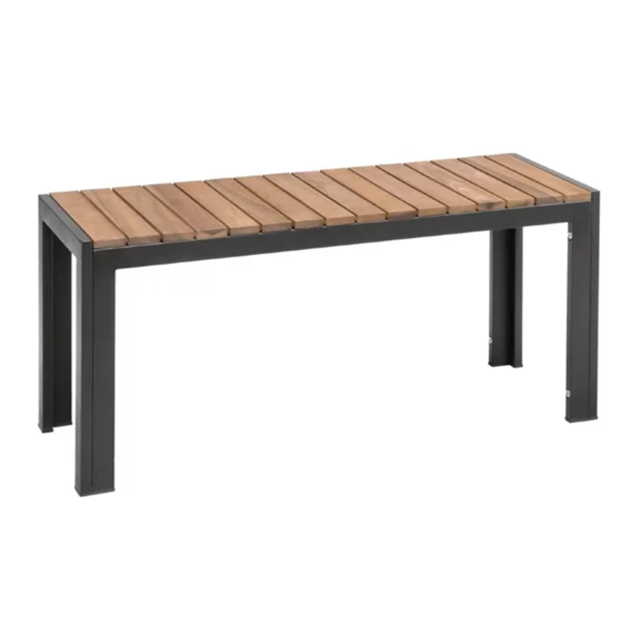Bancs en acier et bois d'acacia 100 cm