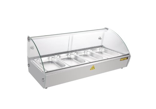  Buffalo Vitrine chauffante en acier inoxydable 68 litres | 4x GN 1/3 