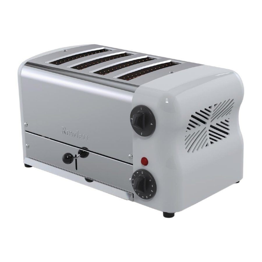 Grille-pain Esprit | 4 emplacements | Blanc | Acier inoxydable