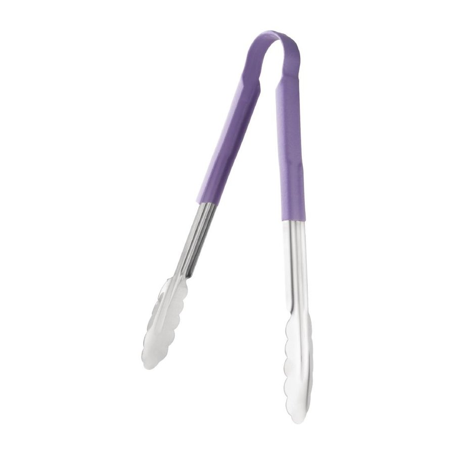 Serving tongs Purple | Stainless steel 30 cm