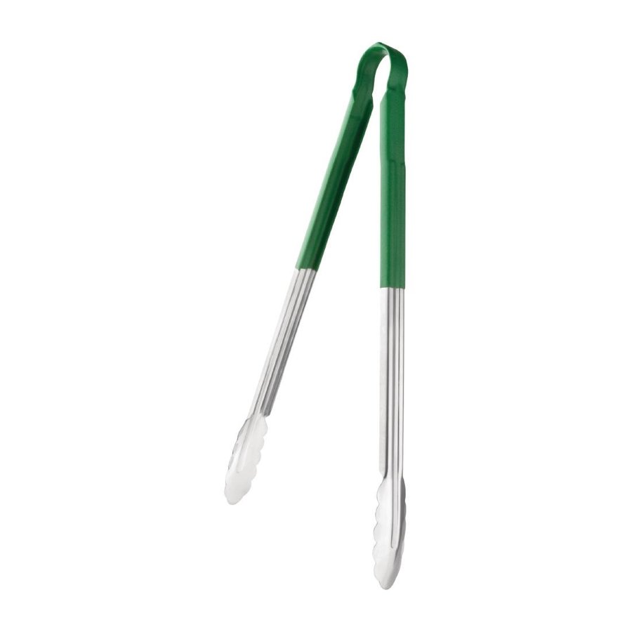 Serving tongs Green Stainless steel 40.5 cm