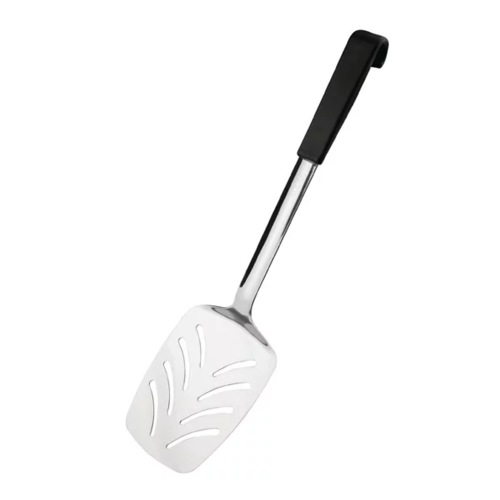  Vogue Serving spatula with black handle | Stainless steel 34 cm 