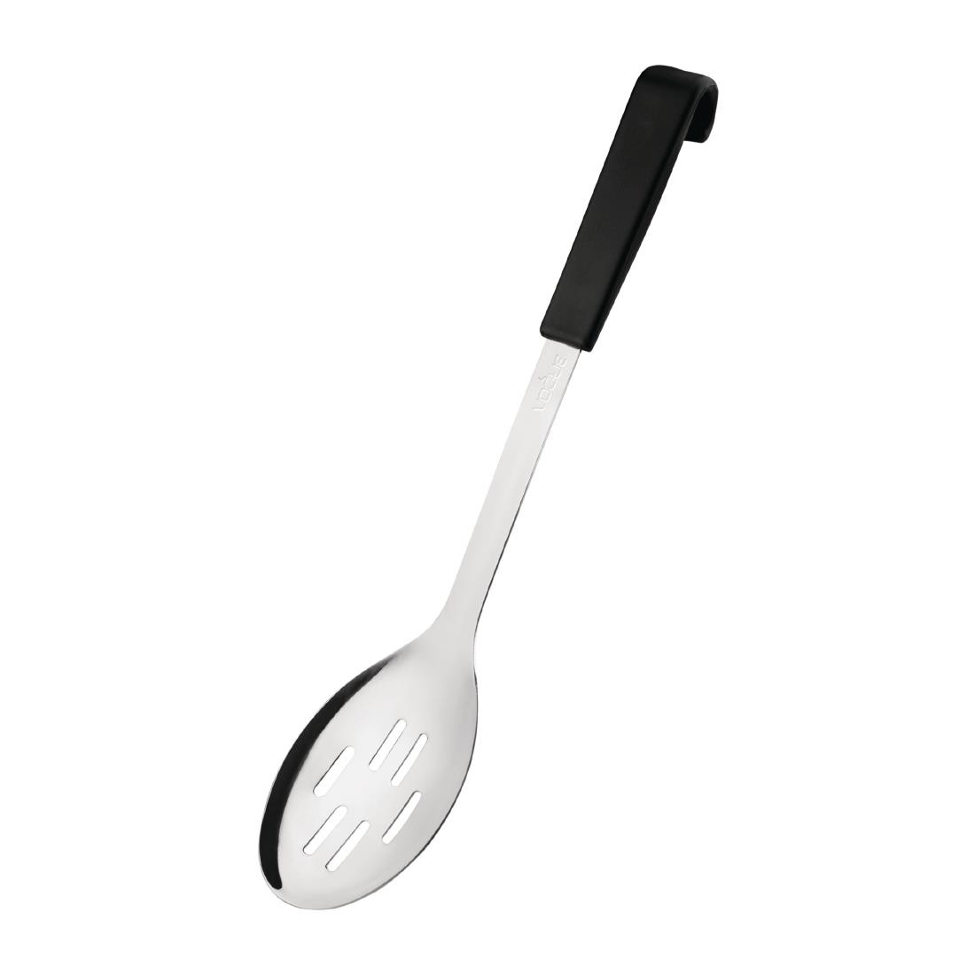 Buy Perforated serving spoon with black handle 34 cm online
