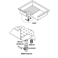 Crushed Ice Inbouw bak | RVS | 1/1 GN