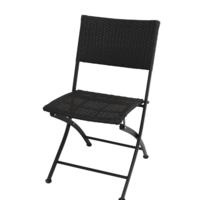 Chaise de patio pliable en rotin | 2 pièces