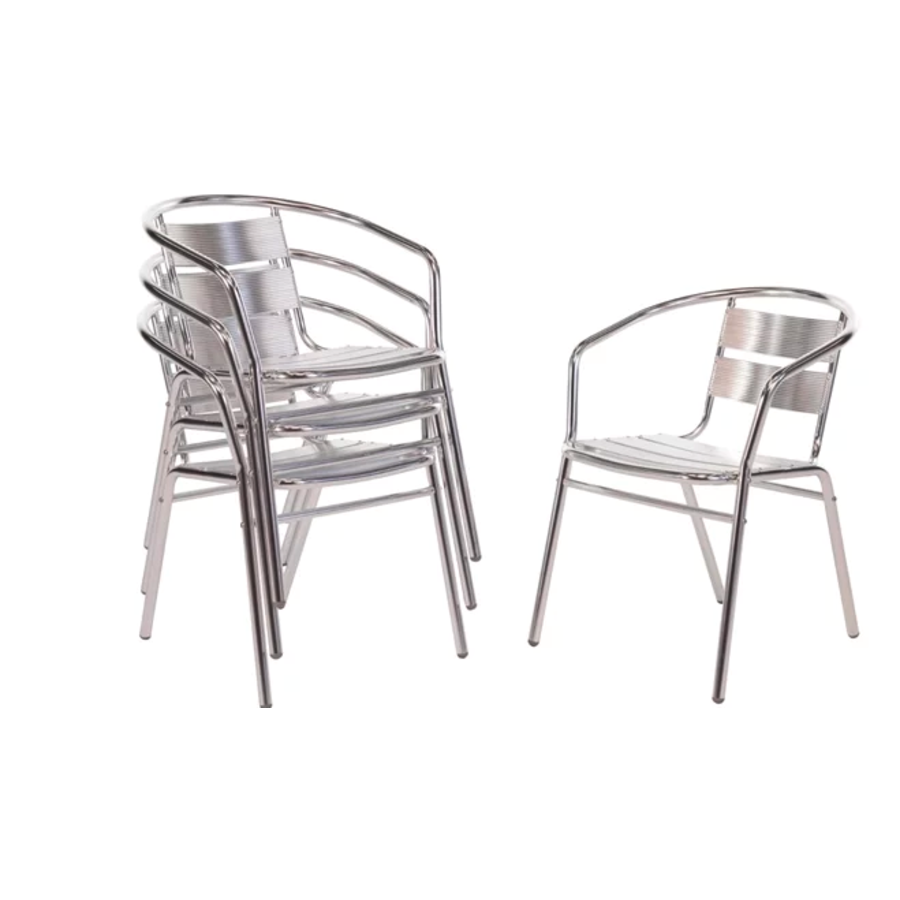 Chaise de terrasse Aluminium Classique | 4 pièces