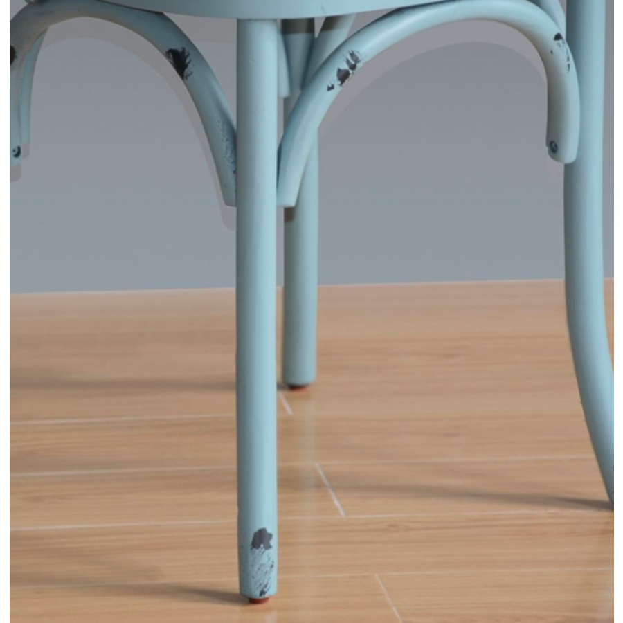 Chaise en bois bleu délavé | 2 pièces