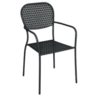 Chaise de projet en acier noir | par 4