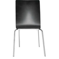 Chaise sans accoudoirs Noir | 4 pièces