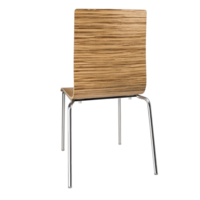 Chaise sans accoudoirs aspect chêne | 4 pièces