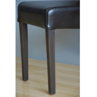 Imitatielederen stoel donker bruin | 2 stuks