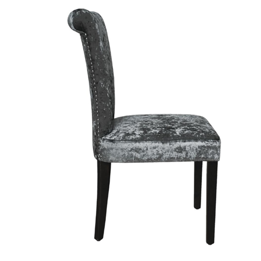 Velvet Dining Chair Gray | 2 pieces